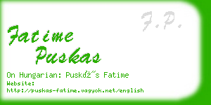 fatime puskas business card